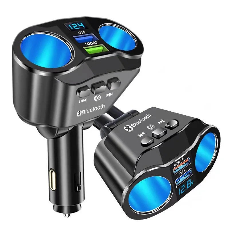 Bluejw 120W Dual USB Car Charger, Super Fast Charging Automobile Adapter with Bluetooth Cigarette Lighter & 1-Year Warranty - Image 2